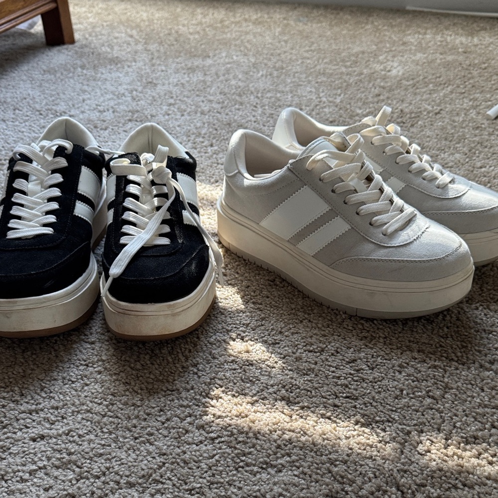 Steve Madden Black and White Sneakers